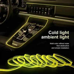 STRISCIA LED RGB 3M PER INTERNI AUTO FIBRA OTTICA NEON CON TELECOMANDO E APP - Foto 1 di 10