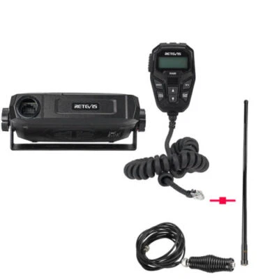 Retevis RA86 GMRS Transceptor Radio Móvil Coche Radio NOAA + Antena Fibra de Vidrio Foto 1 de 4