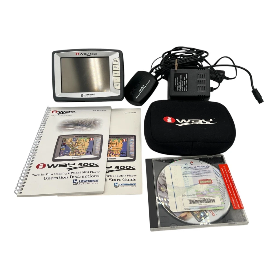 Lowrance iWAY 500C Automotive Mountable GPS Receiver & MP3 5" Touchscreen Bundle - Image 1 of 1