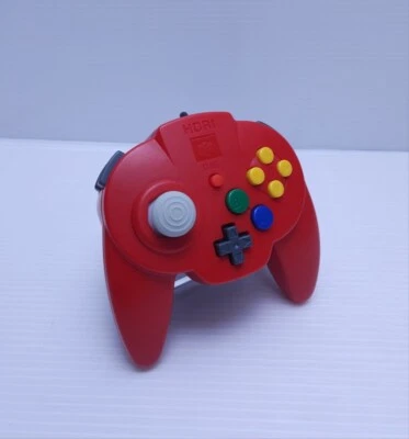 Nintendo 64 HORI PAD MINI N64 Original Officia Red Controller JAPAN Tested Work - Image 1 of 4