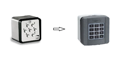 Funk-Codetastatur CAME S9000 ersetzt durch CAME SELT1W4G - Bild 1 von 2