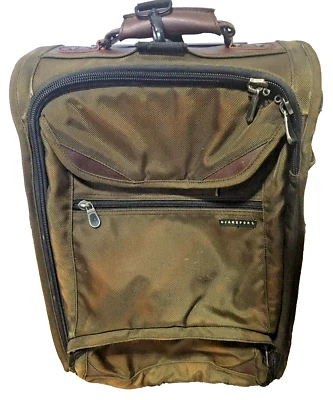 Maleta de equipaje de mano con ruedas Jansport vintage rara 20x13x8 verde oscuro Foto 1 de 4