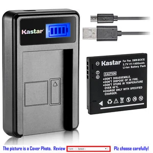 Kastar Battery LCD Charger for Panasonic DMW-BCK7E & Lumix DMC-SZ5 Lumix DMC-SZ7 - Picture 1 of 11