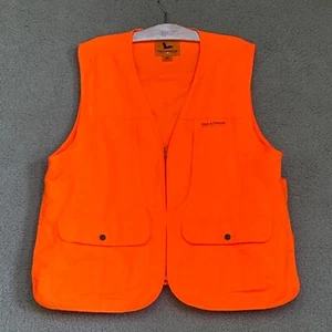 FIELD & STREAM ORANGE HUNTING FISHING SAFETY VEST  ZIP FRONT MULTI POCKET Medium - Picture 1 of 13