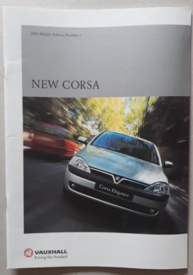 Vauxhall Corsa Range Brochure 2001 - Club GLS Comfort Elegance SXi SRi - Image 1 of 4