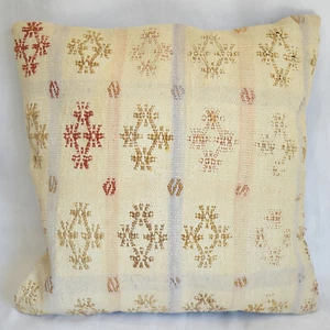 Funda de almohada turca para lanzar alfombra Kilim 16""x16"" nómada vintage Kelim - Imagen 1 de 4