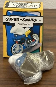 Vtg. 1979 Schleich Peyo super smurf Cyclist. 6707. Brand New, Open Box. HongKong - Picture 1 of 7