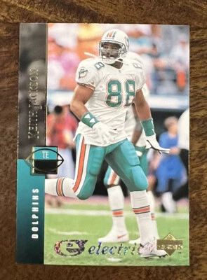 1994 Upper Deck Electric Silver Miami Dolphins Football Card #286 Keith Jackson - Image 1 of 2