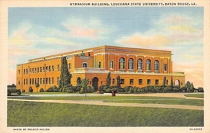 Postkarte LA: Gymnasium, Louisiana State University, Baton Rouge, Leinen - Bild 1 von 2