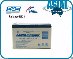 hills alarm Reliance r128 xr pro 12V 7Ah RECHARGEABLE SLA BATTERY SEALED F1 - Picture 1 of 1