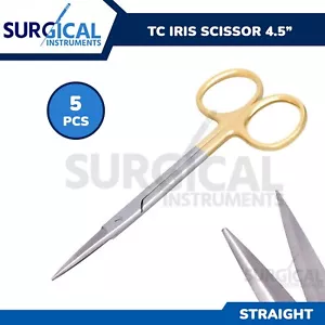 5 T/C Iris Scissors 4.5" Straight Surgical Dental Instruments New German Grade - Picture 1 of 6