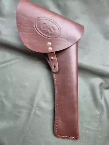 Unbranded CS Single Action Leather Holster RH OWB Fits Single Action Rev 8" 10F - Picture 1 of 20