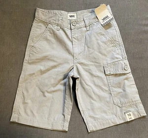 Boys Vans Rip Stop Cargo Shorts, 100% Cotton. New With Tags. Youth Size 10 Gray - Picture 1 of 6