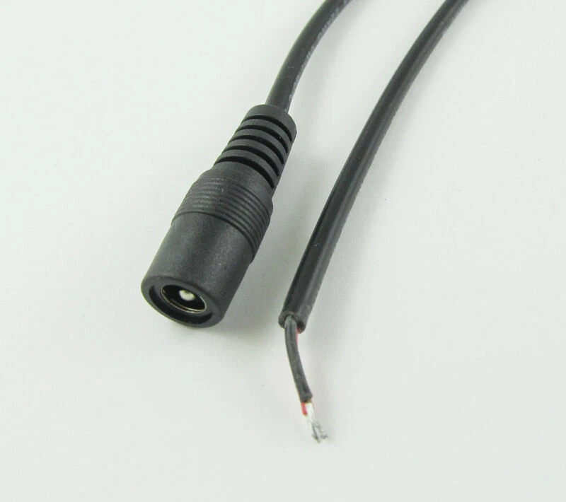 CCTV DC Power Plug Jack Connector 5.5 x 2.1mm Female Socket with Cord Cable 25cm - Image 1 of 1