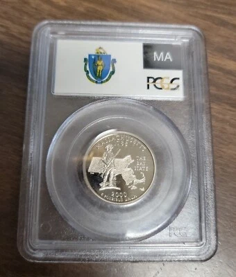 2000 S Proof Washington Statehood Quarter - PCGS PR69 DCAM - Massachusetts  - Image 1 of 4
