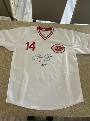 Pete Rose #14 Signed Cincinnati Reds Jersey -Size XL- "Hit King” PSA COA - Image 1 of 4