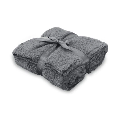 Barefoot Dreams CozyChic Throw 54x72 Graphite One Size High Quality Blanket