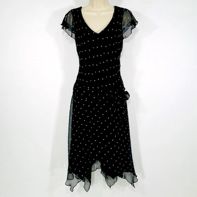 VTG 90’s Jonathan Martin Sz 10 Chiffon Drop Waist Dress Fairy Whimsy Bias Cut - Image 1 of 4