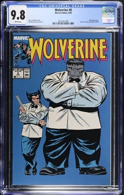 Wolverine 8 CGC 9.8 NM/MT Marvel 1989 Hulk Appearance John Buscema cover & art - Image 1 of 2