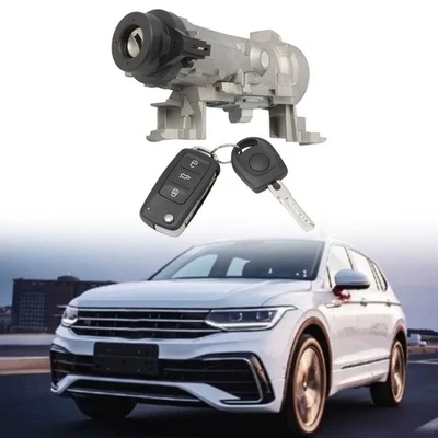 Metal Ignition Switch Lock Cylinder with Key for Golf 6 For MK6 2008 2013 - Image 1 of 4