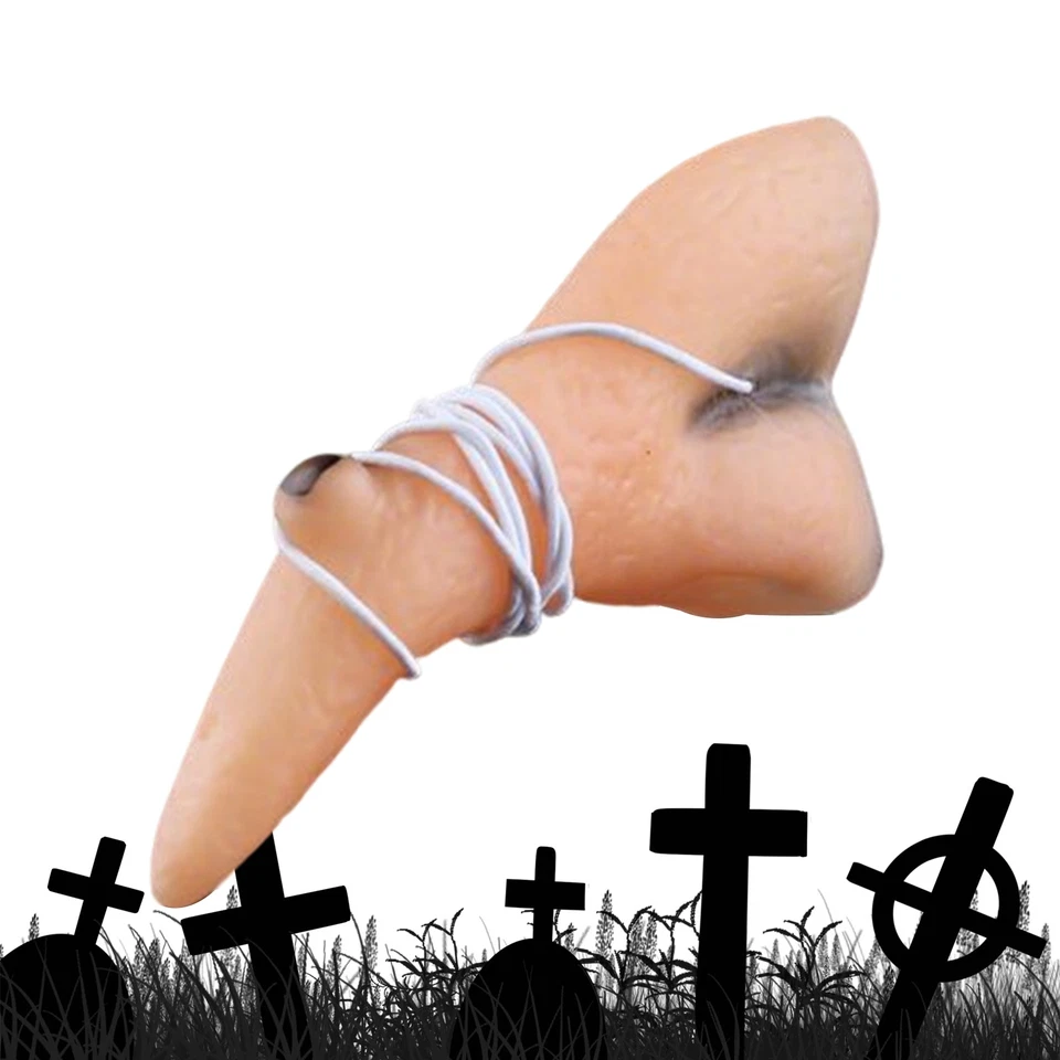 Halloween Vestido Elegante Niños Adultos Elástico Brujas Nariz Bruja Verrugas Fiesta Utilería Foto 1 de 4