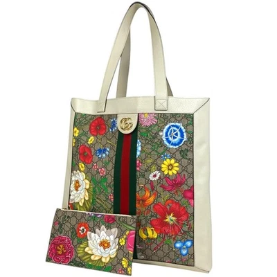 Bolso de Mano Gucci Ophidia GG Flora GG Supreme 519335 Beige Lona #BS1675 Foto 1 de 4
