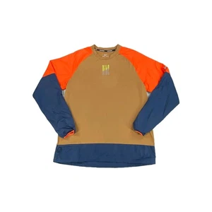 Nike Dri Fit Running Shirt Mens Size Medium Brown Blue Sports Athletic Crew Neck - Picture 1 of 11