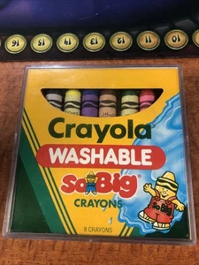 Vintage 1993 Crayola So BIG Buntstifte 8er Pack Retired Birdie Blue Candy Apple - Bild 1 von 8