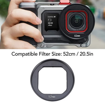 52mm Filter Adapter Ri-ng For Inst-a360 Ace Pro 2Action Camera Filter Holder NEW - Image 1 of 4