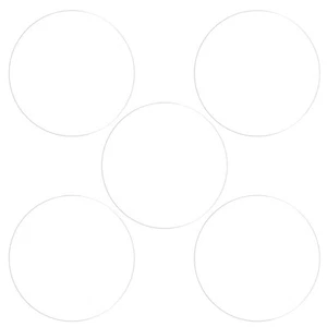 5 pièces 49 mm PET souple anti-empreintes digitales transparent rond montre protecteurs d'écran en verre - Photo 1 sur 7