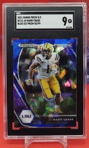 2021 JA'MARR CHASE RC /99 SGC 9 BLUE ICE Prizm Panini Prizm Draft Picks #112 - Picture 1 of 2