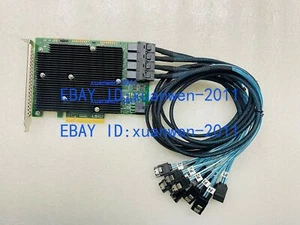 LSI SAS 9300-16I 12GB/S HBA BUS ADAPTER CARD IT Mode 4*SFF-8643 SATA Cable - Picture 1 of 6