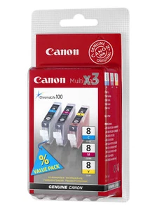 Canon CLI-8 Yellow, Cyan, Magenta Ink Cartridge - Picture 1 of 1