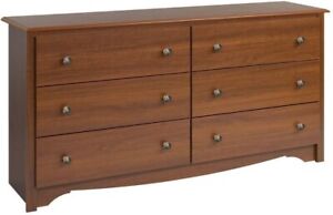 Sonoma Bedroom Furniture: Cherry Double 6-Drawer Wide Chest Dresser