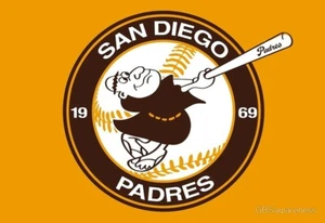 San Diego Padres 1969-1984 Swinging Friar Embroidered T-Shirt S-6X, LT-4XLT New - Picture 1 of 19