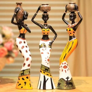 Set of 3 Multicolor Beautiful Finish Uniquely Hand Crafted Home Deco African - Picture 1 of 6