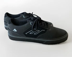 Emerica Men's Shoes Reynolds "The Low Vulc" Black/Black Size 8 - New *No Box - Picture 1 of 7