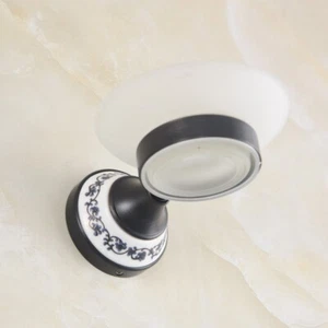 Black Oil Rubbed Bronze Wall Mount Toilet Bathroom Accessory Soap Dish Holder  - Picture 1 of 8