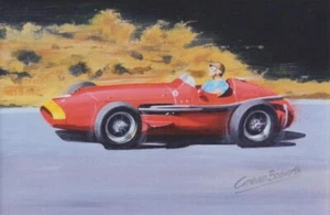 Impresión artística de coche de carreras Juan Manuel Fangio Maserati 250F Grand Prix - Imagen 1 de 1
