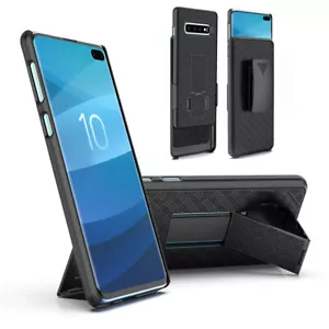 For Samsung S10/S10e/Note10 Plus Shockproof Cover Case With Kickstand +Belt Clip - Picture 1 of 13