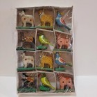 Vintage Nirmal Miniature Wood Animal Figures Hand Carved Hand Painted 1¼" India