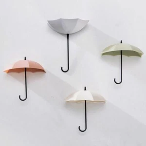3Pcs Umbrella Hooks Non-marking Key Debris Hook Bathroom Kitchen Storage Racks - Picture 1 of 13