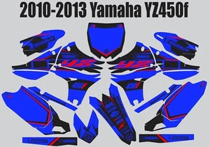 Azul Rojo YAMAHA GRAPHICS YZ 450F YZ450F 2010 2011 2012 2013 - Imagen 1 de 1