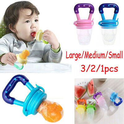 Baby Dummy Feeding Nibbles Weaning Nutrition Pacifier Fresh Fruit Food Feeder • 3.01€