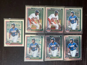 Termarr Johnson Pirates 2022 USA Stars & Stripes x7 card lot Red Lettering SP - Picture 1 of 2