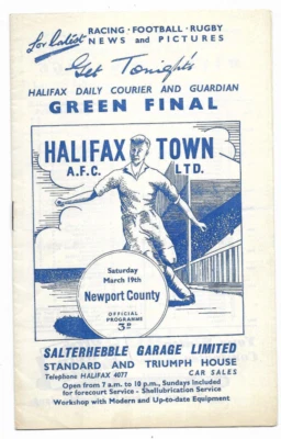 1959/60 Division 3 - HALIFAX TOWN v. NEWPORT COUNTY - Image 1 of 2