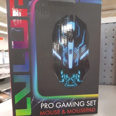 LVLUP Pro Gaming Mouse & Mousepad Set RGB Lighting Black Ultra Fast Wired Mouse - Image 1 of 2