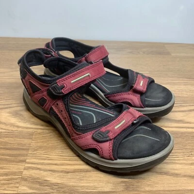 Ecco Yucatan 41 Women's Size 10 Shoes Red Black Outdoor Hiking Sandals - Image 1 of 4