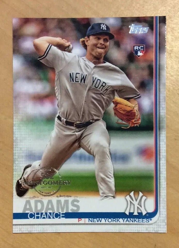 2019 Topps 582 Montgomery New York Yankees Chance Adams RC  #98 SP - Image 1 of 1