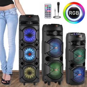 Haut-parleur Bluetooth LOUD caisson de basses portable système audio basse lourde fête et micro - Photo 1 sur 16